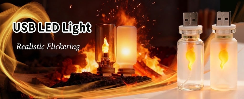 USB LED Flame Light