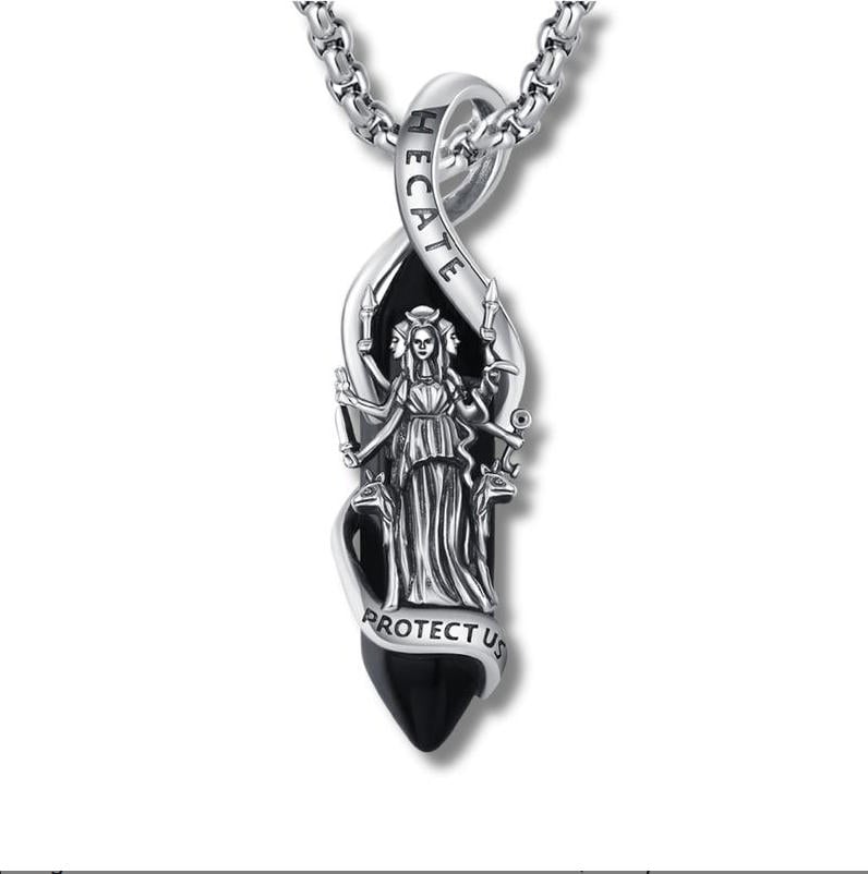 Handmade S925 Hecate Necklace：The Goddess of Magic Night and Witchcraft