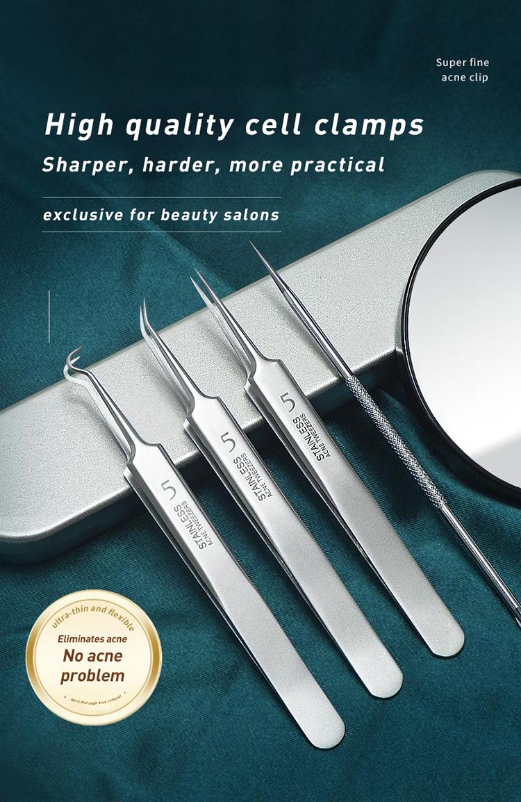 Product Introduction of Blackhead Remover Tools, 15 PCS Pimple Popper Tool Kit, Acne Blackhead Tools for Blemish, 410 Premium Professional Stainless Acne Pimple Extractor Tool with Metal Box 15 Product Introduction of Blackhead Remover Tools, 15 PCS Pimple Popper Tool Kit, Acne Blackhead Tools for Blemish, 410 Premium Professional Stainless Acne Pimple Extractor Tool with Metal Box 15