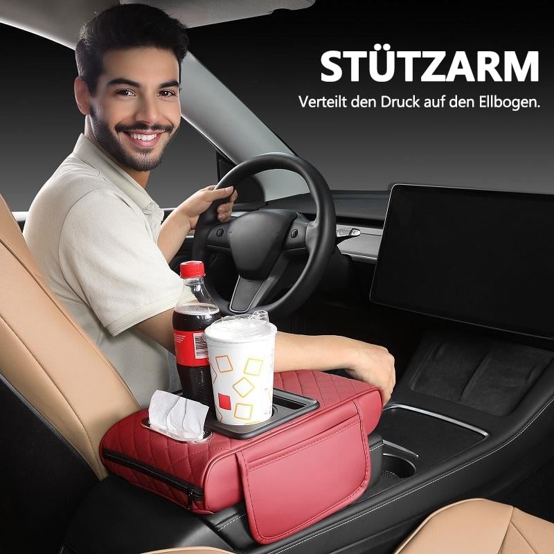 Das Nonplusultra in der Nutzung von Fahrzeuginnenraum 👉 Multifunktionale PU-Leder-Autoarmlehnenbox-Matte