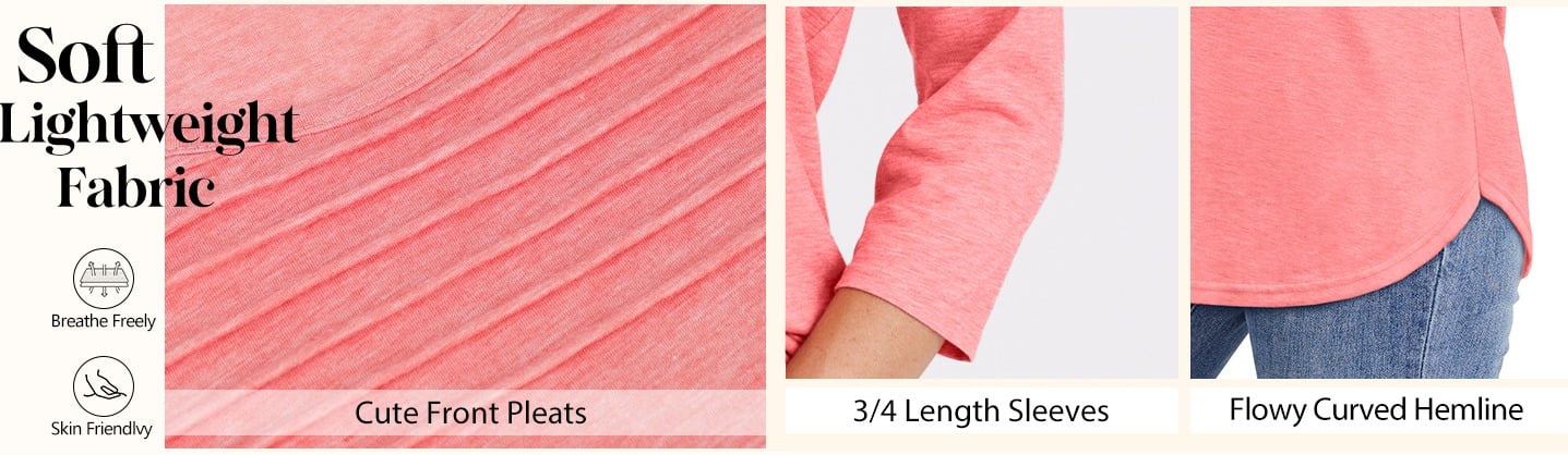 3/4 length sleeve womens tops 3/4 length sleeve womens tops
