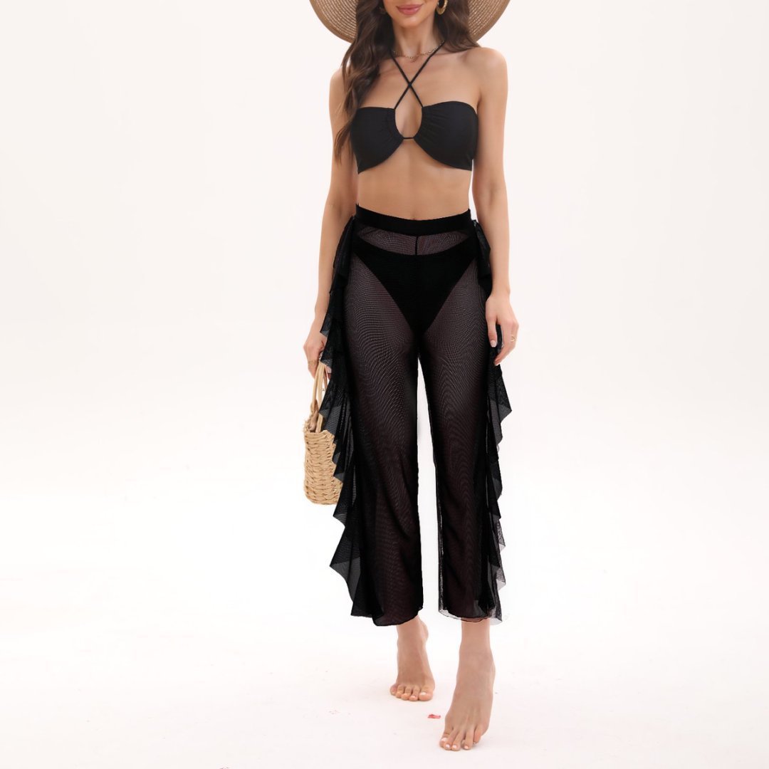 Sexy Black Bikini with Pants Swimsuit Set