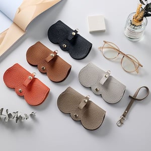 Soft PU Leather Sunglasses Bag