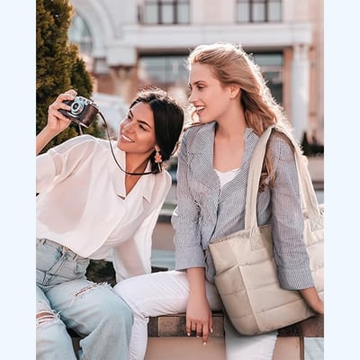 Laptop Puffy Totebag