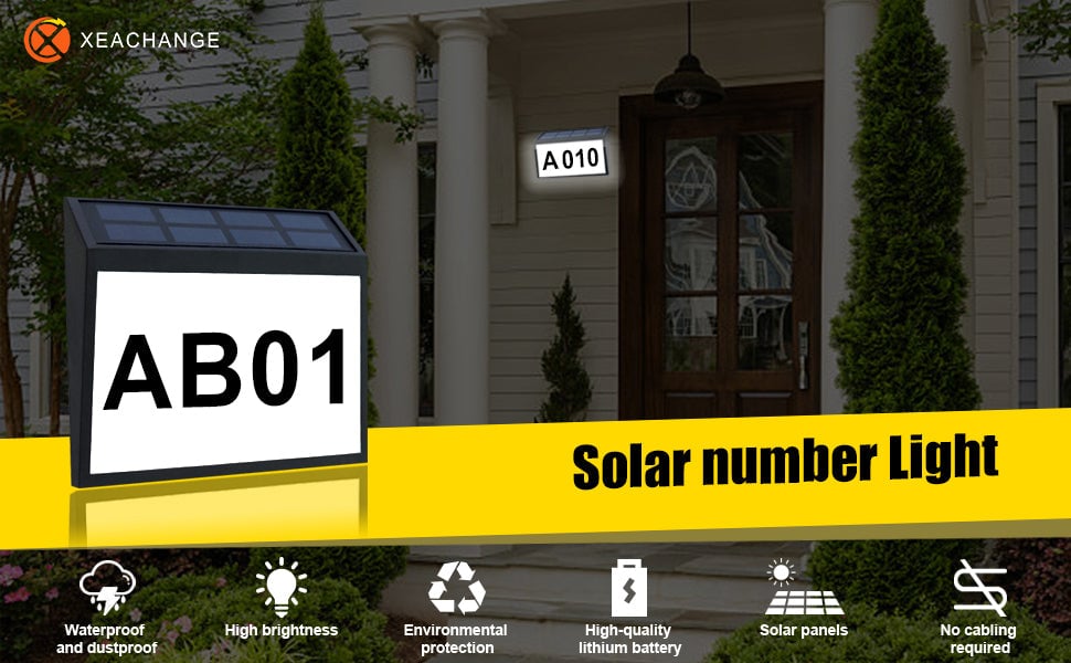 Solar Address Sign