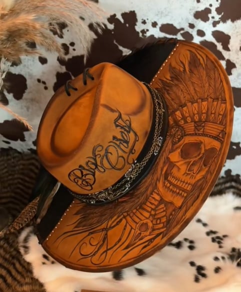 Retro Indian Skull Chief Hat 🧢