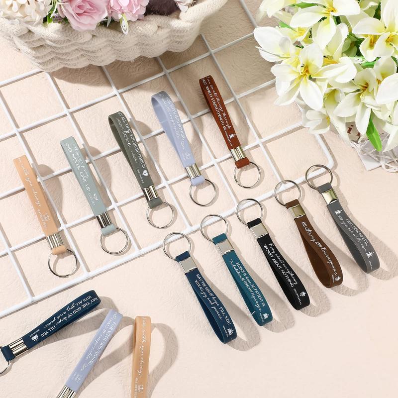 24/36/100Pcs Bible Verse Keychain Christian Trendy Keychain Wristlet for Men and Women Religious Party Gift Inspirational Christian Gifts for Students Teacher Back to School Gift Religious Baptism Gift