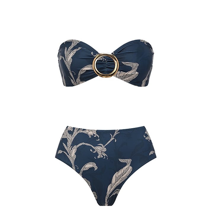 👙 Two Ways Printed Mesh One Piece and Sarong Swimsuit Set