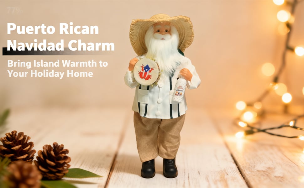 Puerto Rican Style Santa Claus Figurine