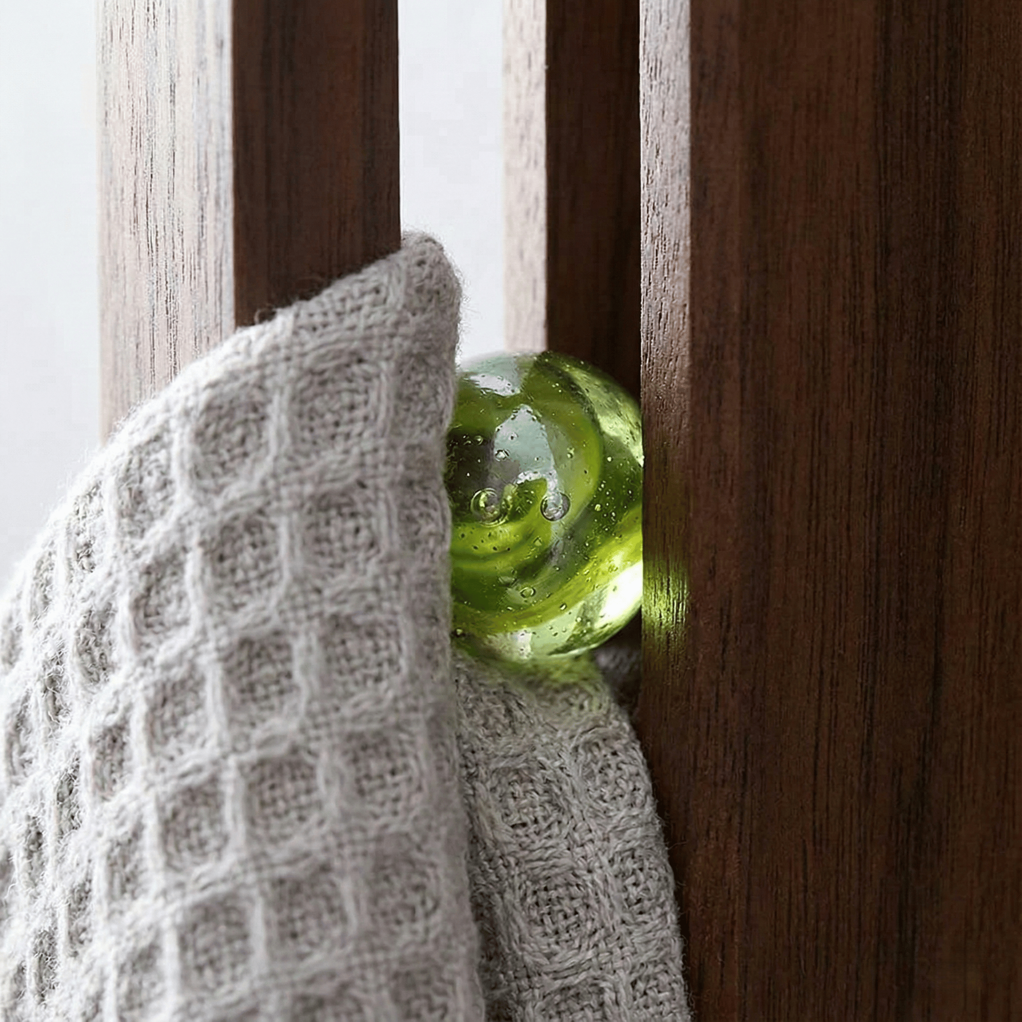 Matching wooden aesthetic in a clean home environment