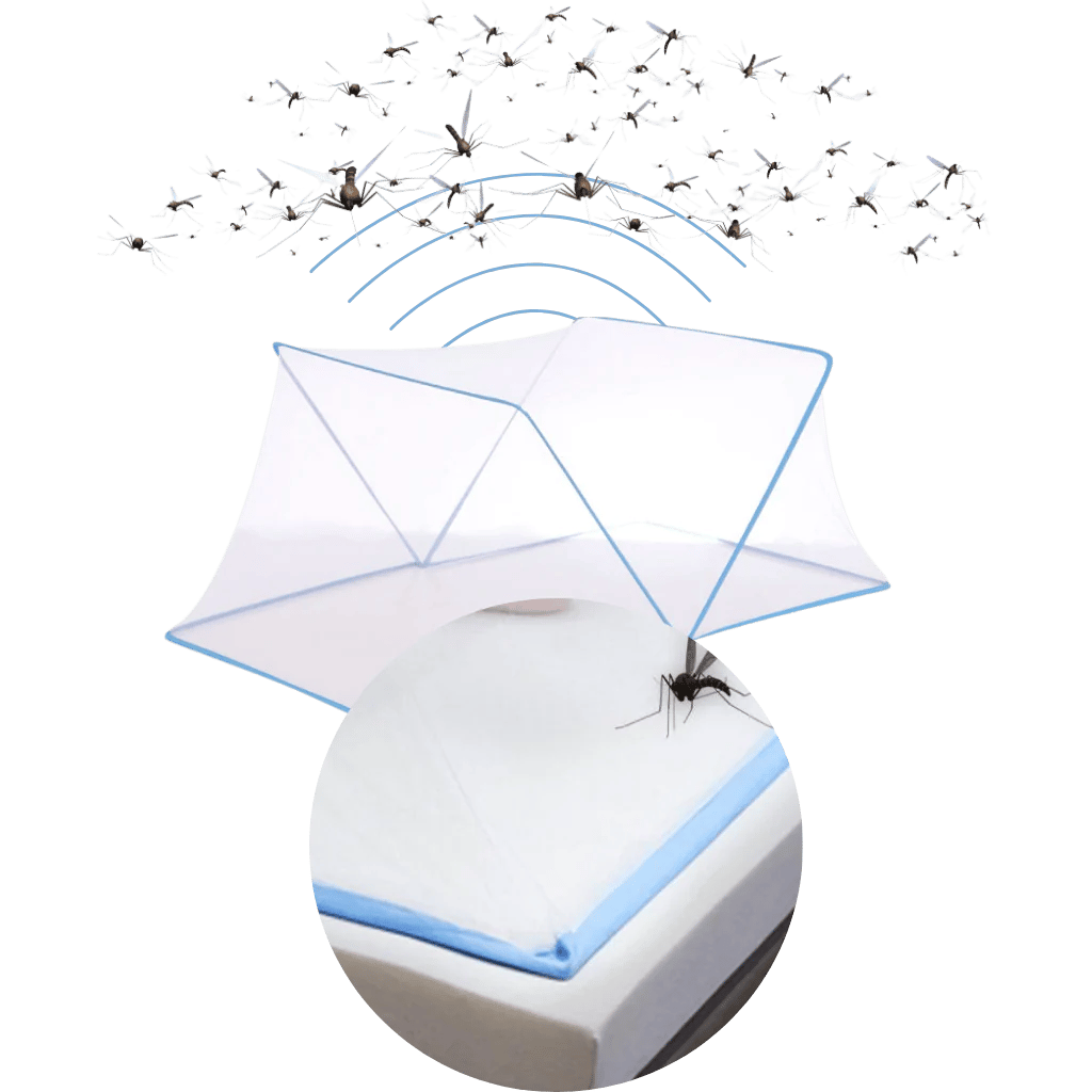 Foldable Mosquito Net for beds - Repels mosquitoes at 360° - Ozerty