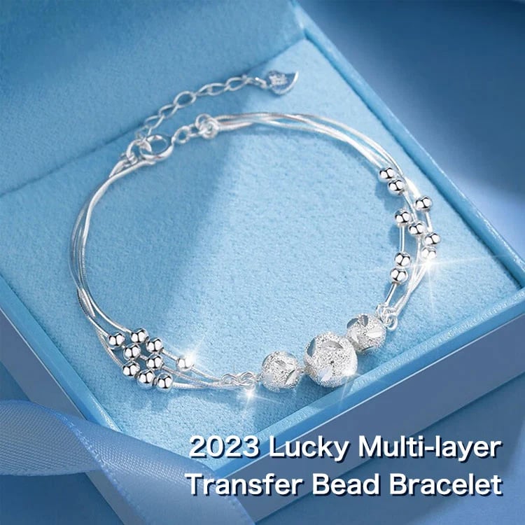 ブレスレットを購入するとネックレスが無料になります - 2023年ラッキーマルチレイヤー転写ビーズブレスレット - 健康、富、キャリア、家族を祝福