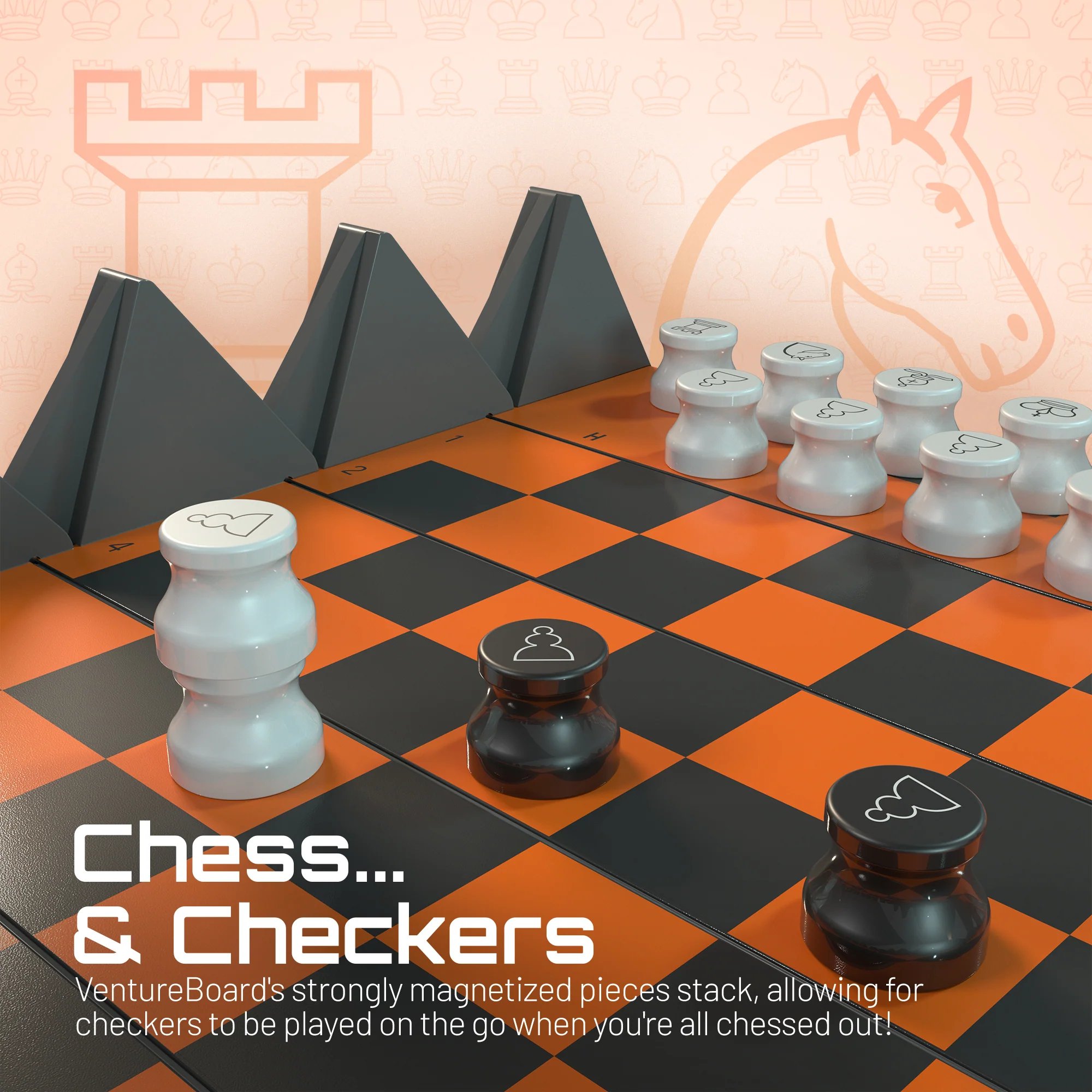 portable chess and checkers set