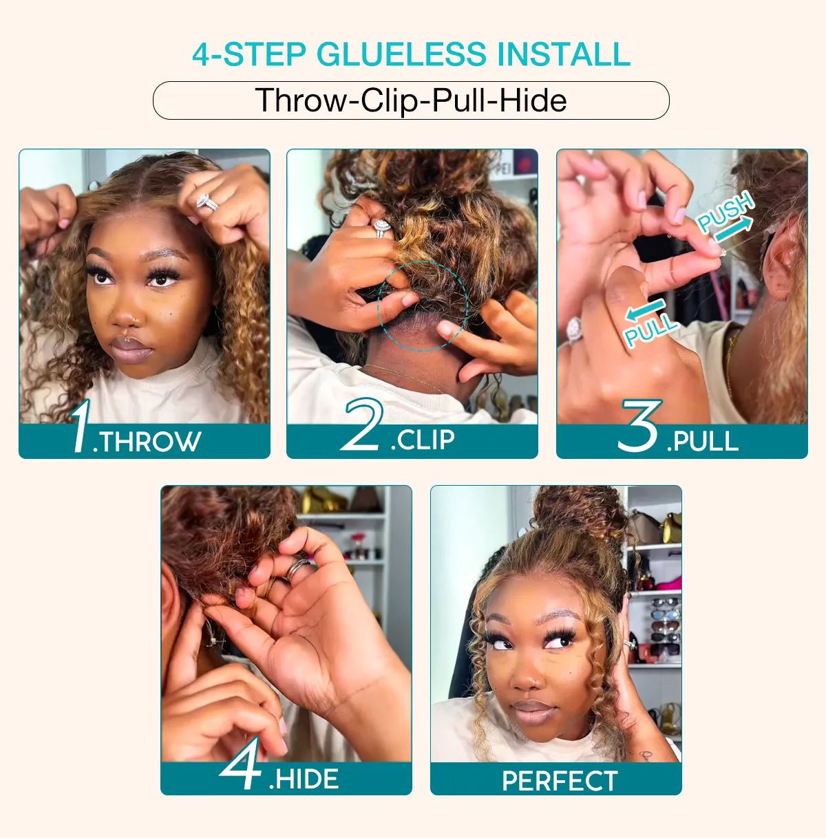 Ashimary 360 lace frontal invisi strap highlight water wave human hair wig Ashimary 360 lace frontal invisi strap highlight water wave human hair wig