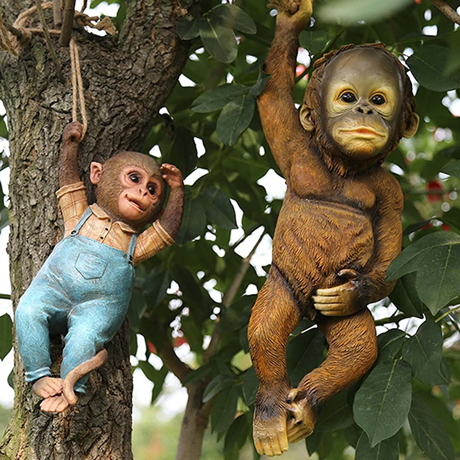 🔥Mother's Day Sale Swinging Hanging Monkey Statue