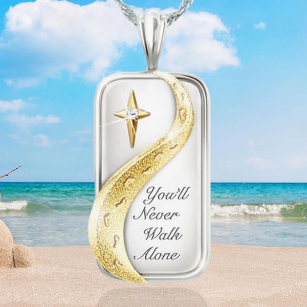 "Footprints In The Sand" Diamond Necklace