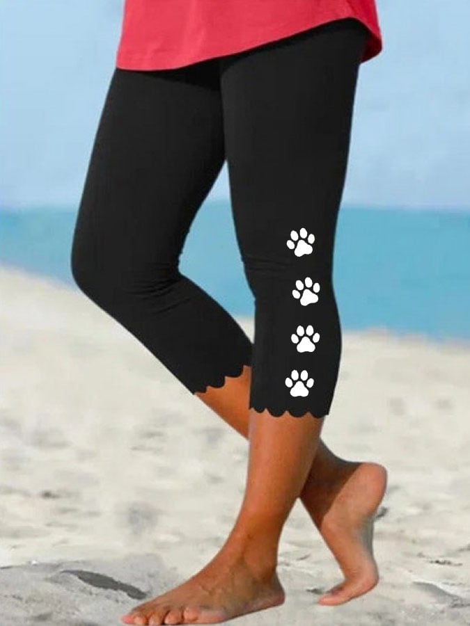 Dog Paw Print Leggings